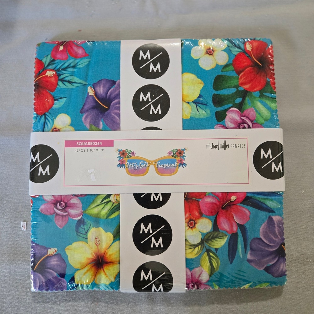 Michael Miller Fabrics Lets Get Tropical 10 Inch Layer Cake 42pc SQUARE0364
